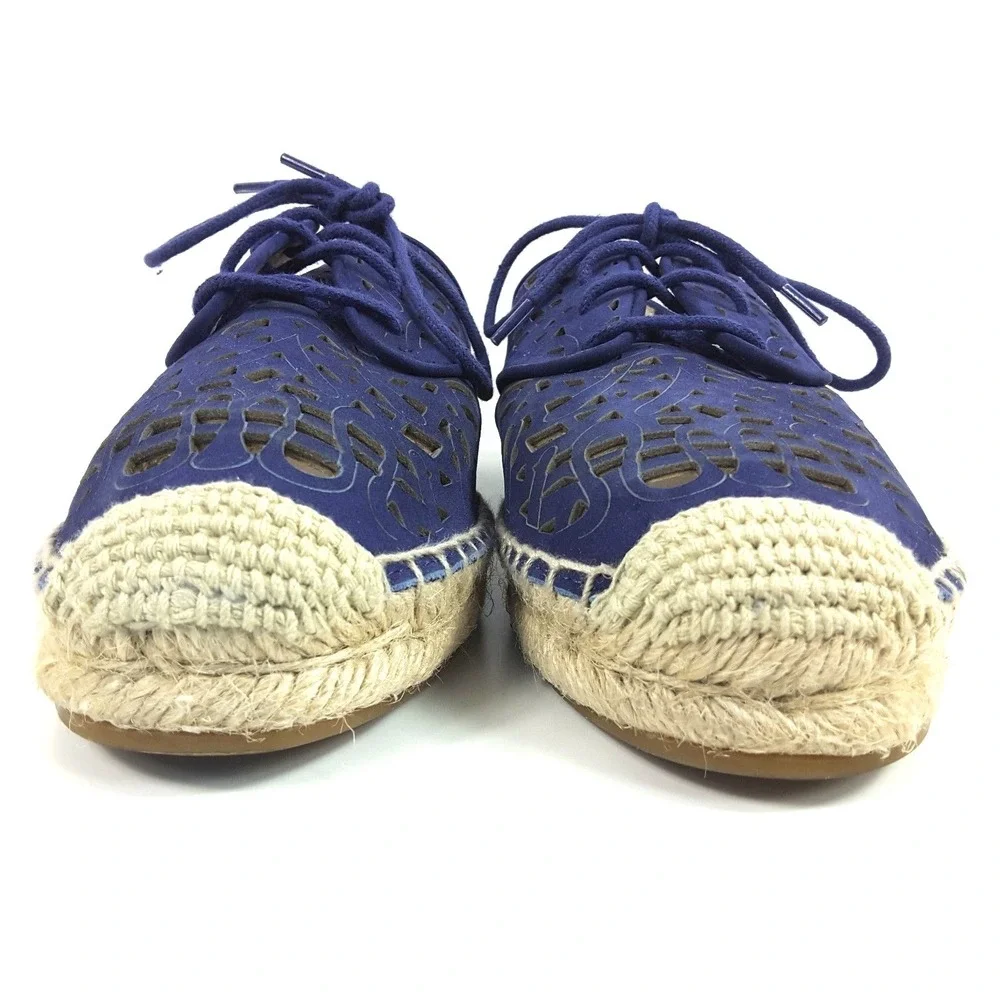 Vince Camuto Dinah Women's Blue Suede Espadrille Lazer Cut Casual Shoes Sz 9‎ M